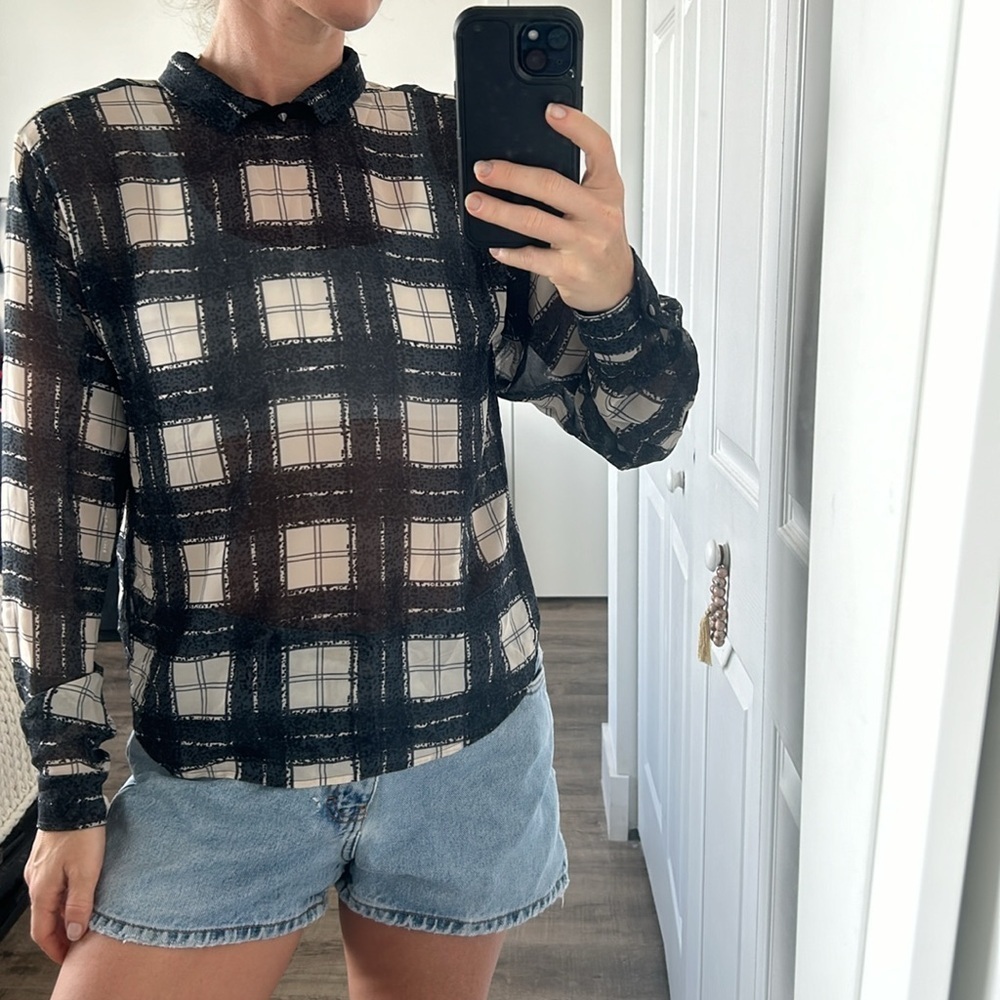 DIESEL plaid reversible blouse - Picture 3 of 12